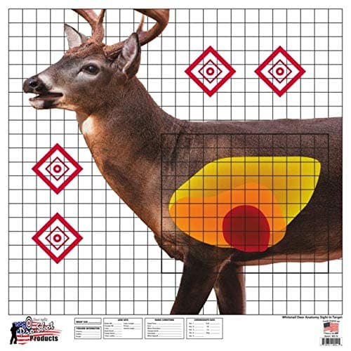 25" x 25" Whitetail Deer Sight-in Target 5 Pack, Multi, One Size