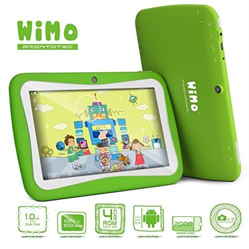 ProntoTec 7 inch WiMo C72R Android Tablet PC for Kids,Android 4.4 KitKat OS, Dual Core RK3026 Cortex A9 CPU Dual Cameras 4GB, Wi-Fi (Green)