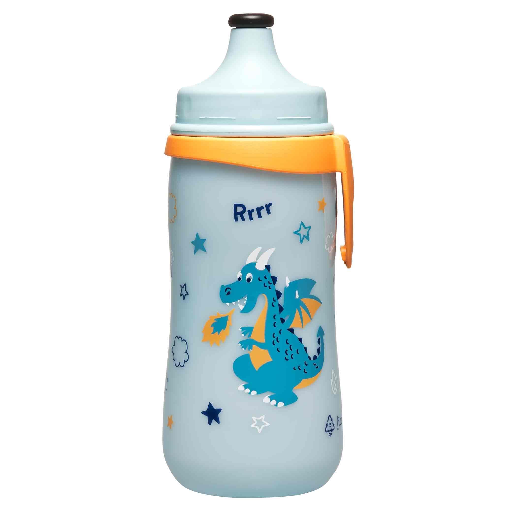 – nip, Kids Cup, Push Pull Lid,Large Bottle Neck For Easy Filling, BPA Free,330 mL, Dragon