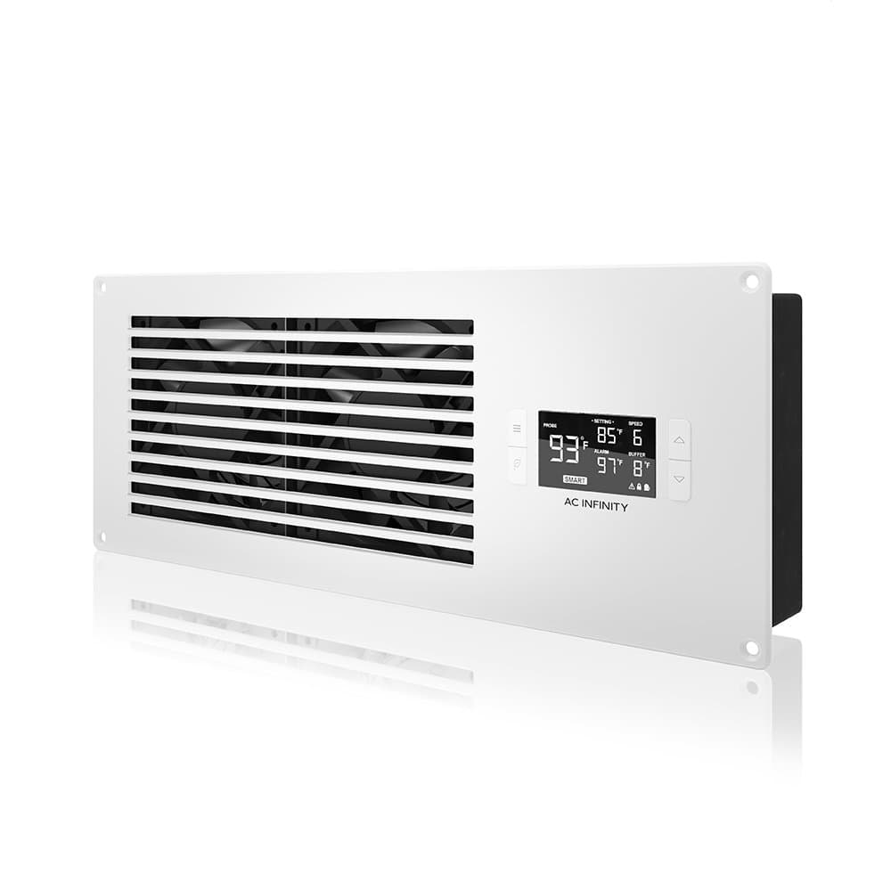 AIRFRAME T7 White, High-Airflow Cooling Fan System 16", Exhaust Airflow, for AV Equipment Rooms, Closets, and Enclosures