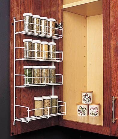 Feeny 4 Tier Spice Rack 10 3/4" Wide White