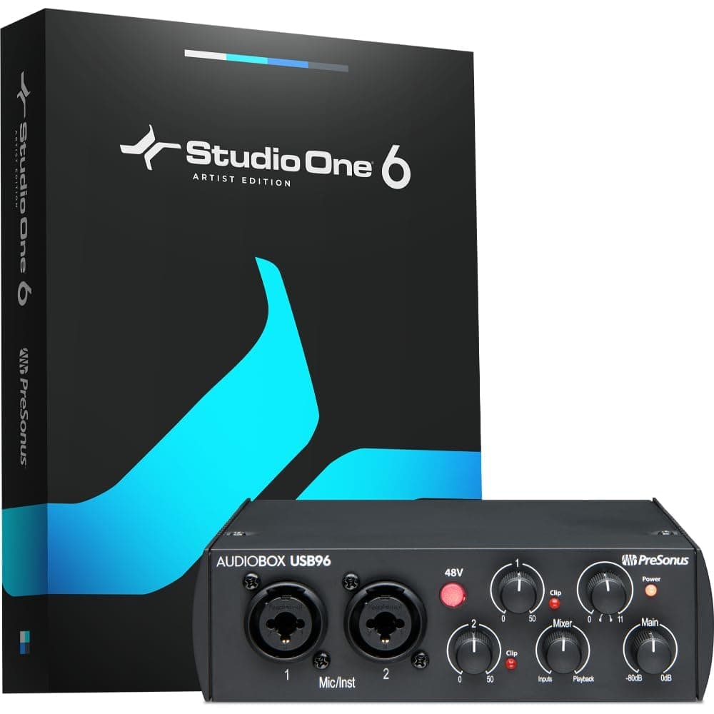 AudioBox 96 25th Anniversary USB Audio Interface with Studio One Artist DAW Recording Software