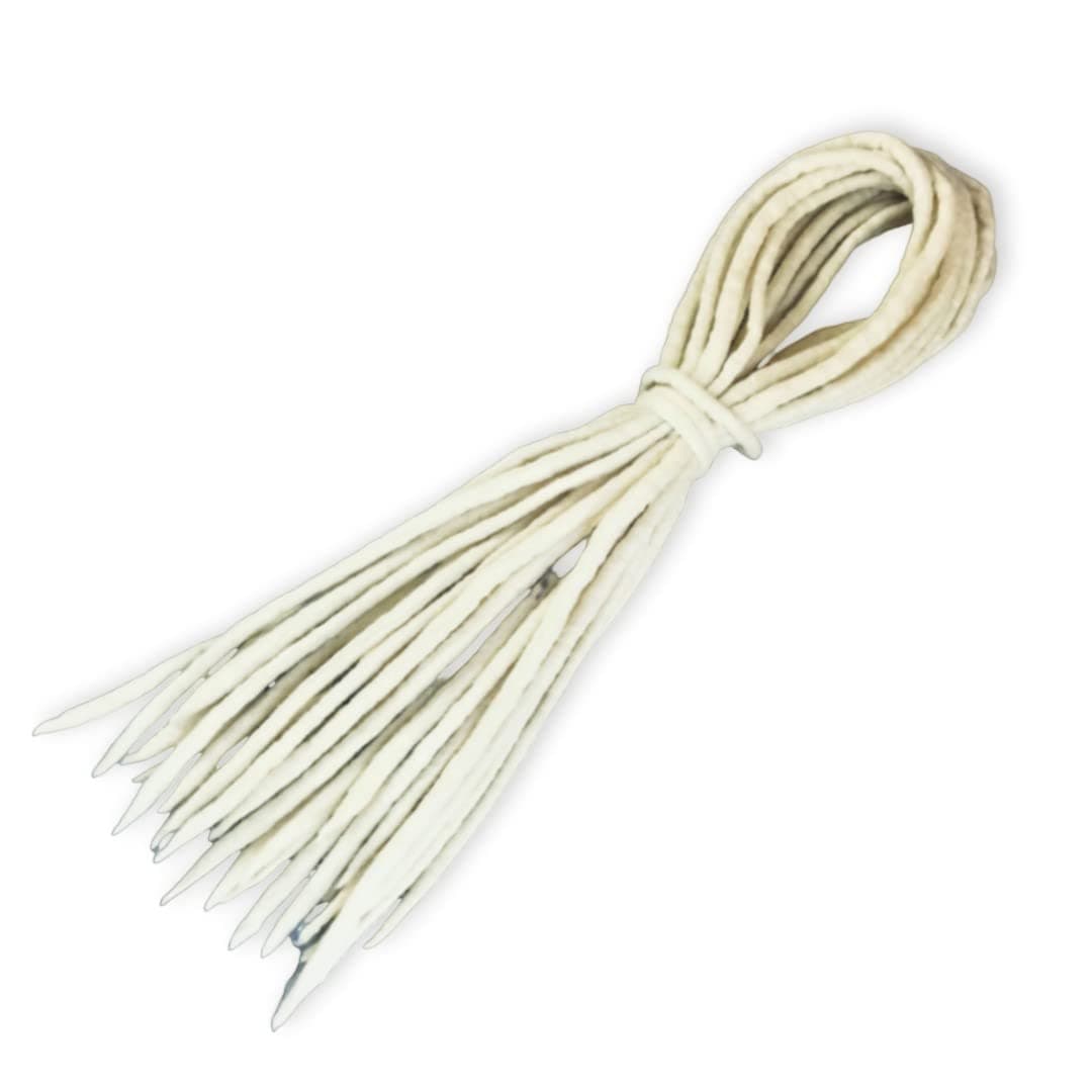 Blonde White Handmade Wool Dreadlocks - Double Ended DE Merino Wool Dreads