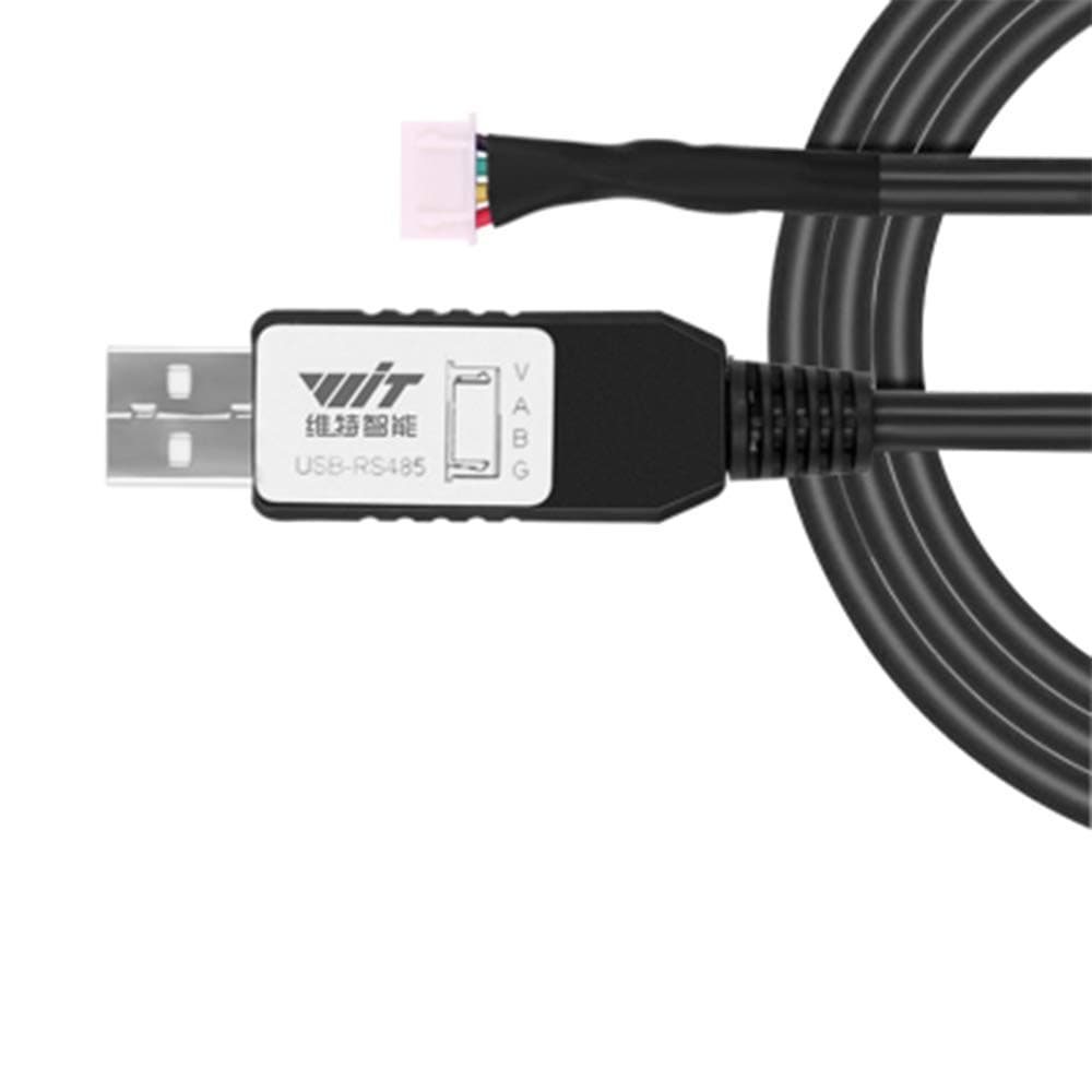 WITMOTION USB to RS485 Modbus RTU UART Converter Cable with CH340 Chip, Terminated by 4 Way Female Socket Header, Serial Adapter (1m/3.28ft, Black), Windows 10,8,7, Linux MAC OS