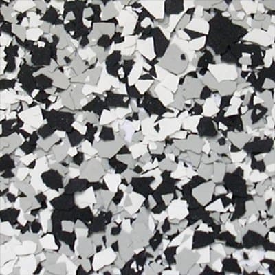 Decorative Floor Coating Flakes, Black Marble Blend, 1/4", per lb
