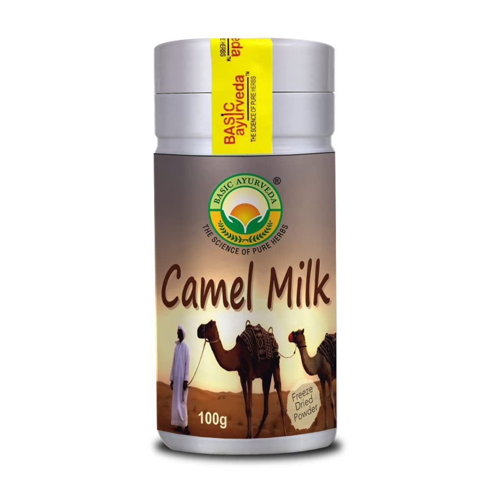 Basic Ayurveda Camel Milk Powder – 100g, Pure and Natural Camel Milk Powder, Rich in Nutrients, Supports Immunity and Skin Health, Ayurvedic Supplement for Daily Wellness