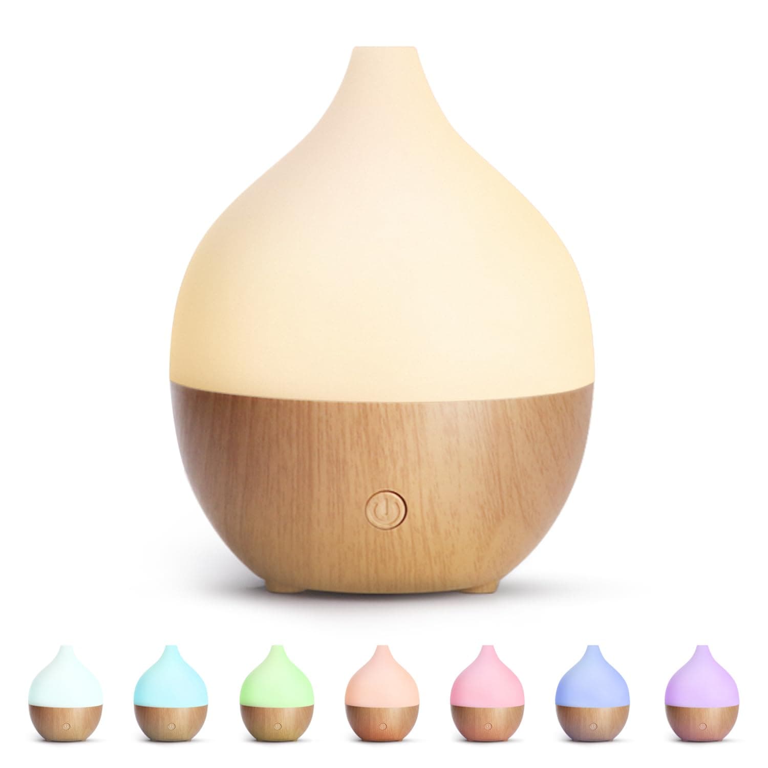 SALKING Essential Oil Diffuser, 100ml Small Aromatherapy Ultrasonic Cool Mist Humidifier with Warm White Lights, Auto Shut-Off Function, for Office Home