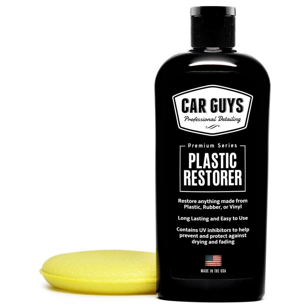 CAR GUYS Plastic Restorer - The Ultimate Solution for Bringing Rubber, Vinyl and Plastic Back to Life! - 8 oz Kit