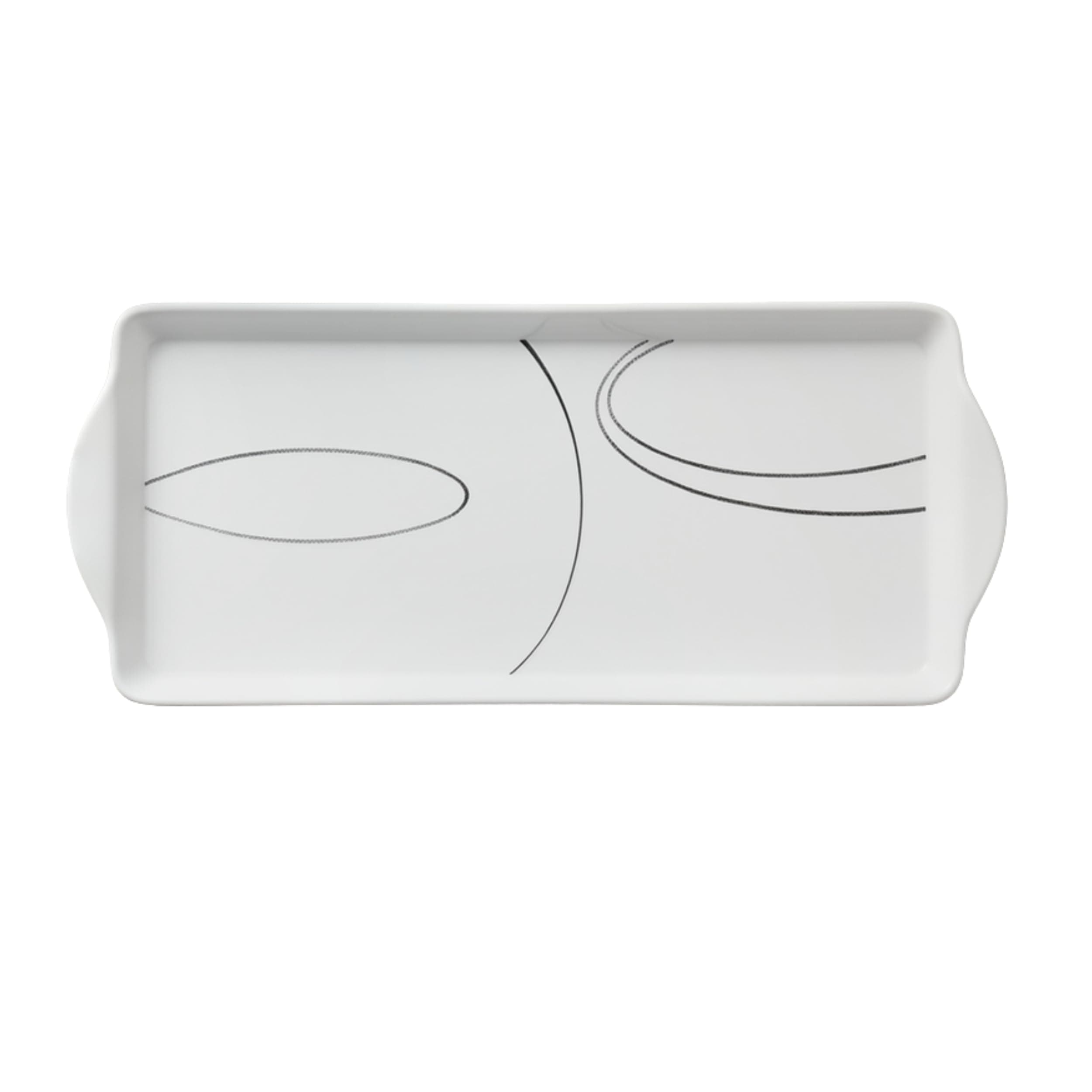 Corelle Coordinates by Reston Lloyd Melamine Tidbit Serving Tray, Simple Lines