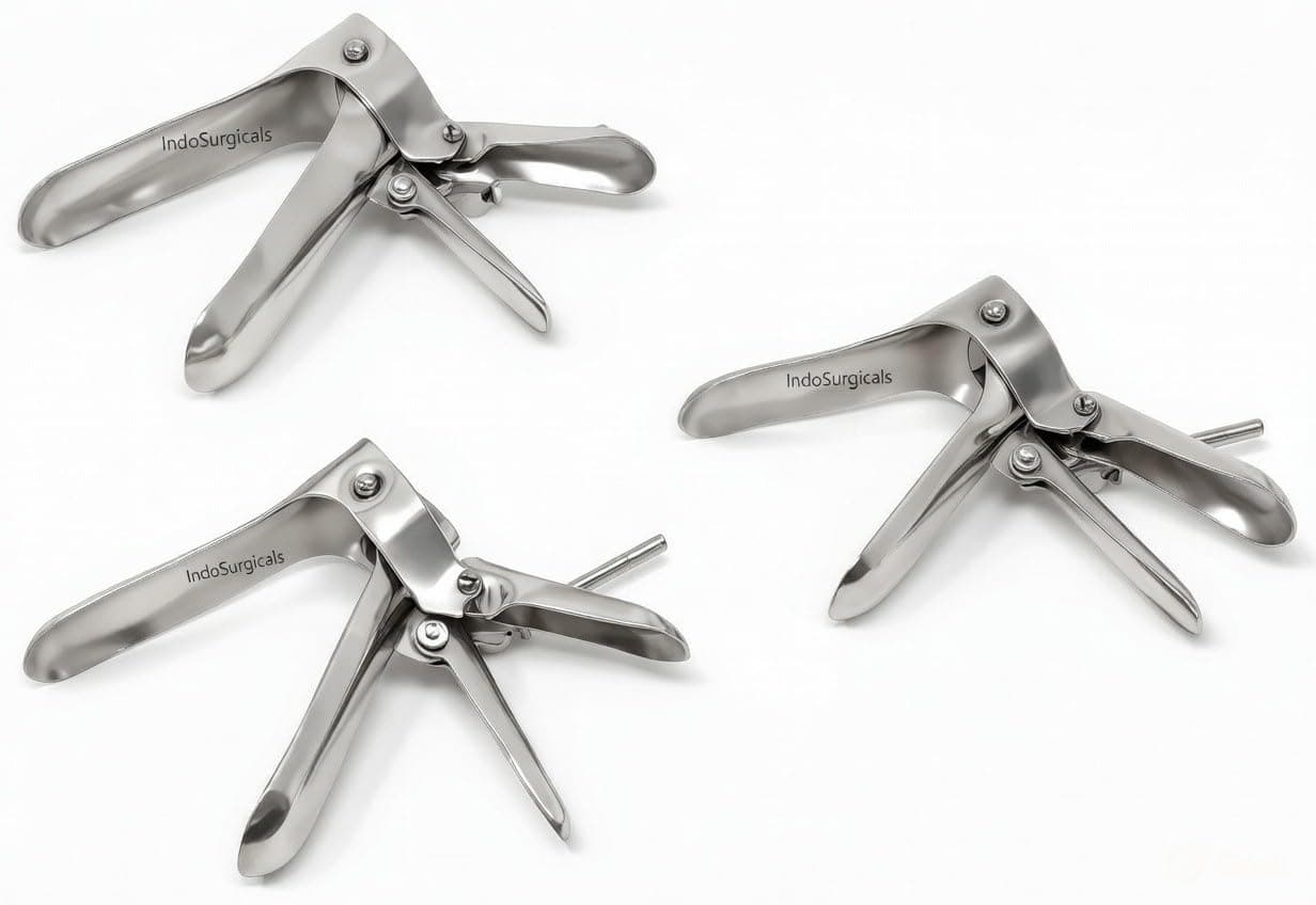 IS IndoSurgicals Vaginal Speculum Cusco Small, Medium and Large, Set of 3 Pieces