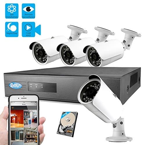Best Vision 960P 8CH 1TB IP NVR Security Surveillance System + (4) 1.3MP PoE Outdoor Bullet Cameras