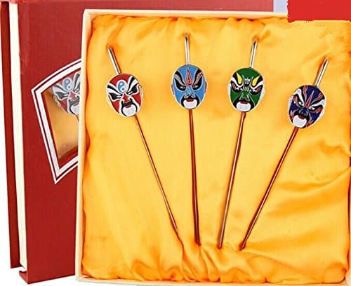 Classic Style Blue and White Porcelain Bookmarks 4pcs Box Packed (D)