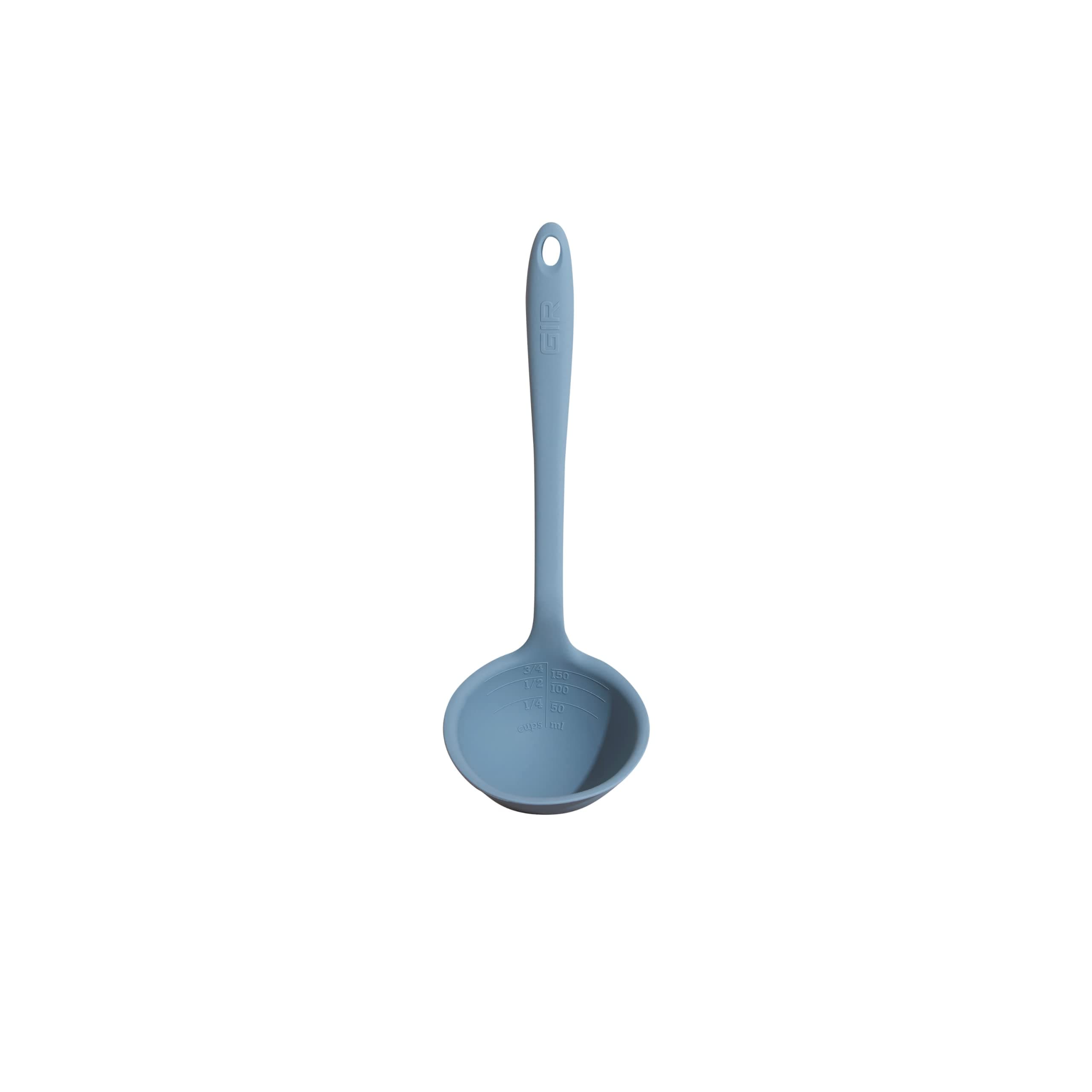 GIR: Get It Right Silicone Ladle Spoon –High Heat Resistant Kitchen Tool, Durable Cooking Utensil for Serving Soups, Stews, Sauces, and Dressings, Ultimate - 13IN - Slate