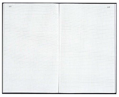 Le Dauphin Notepad with Small Squares, Not Spiral-Bound, 300 Pages, 39 x 25.5 cm, Black