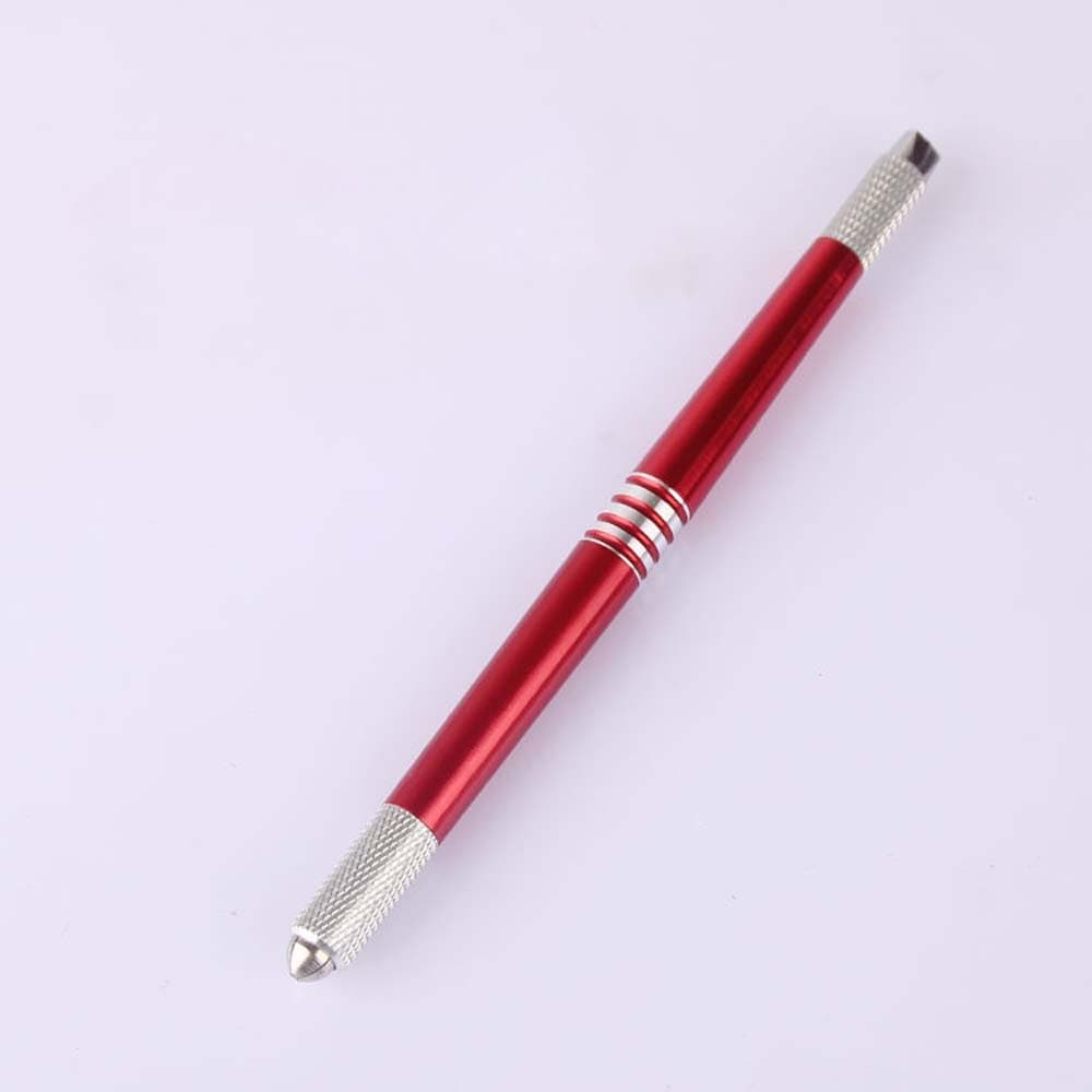 COSEMY Professional 3 In 1 Tebori Microblading Pen Permanent Dual Head Eyebrow Makeup Machine Manual Tattoo Pens (Rose Color)