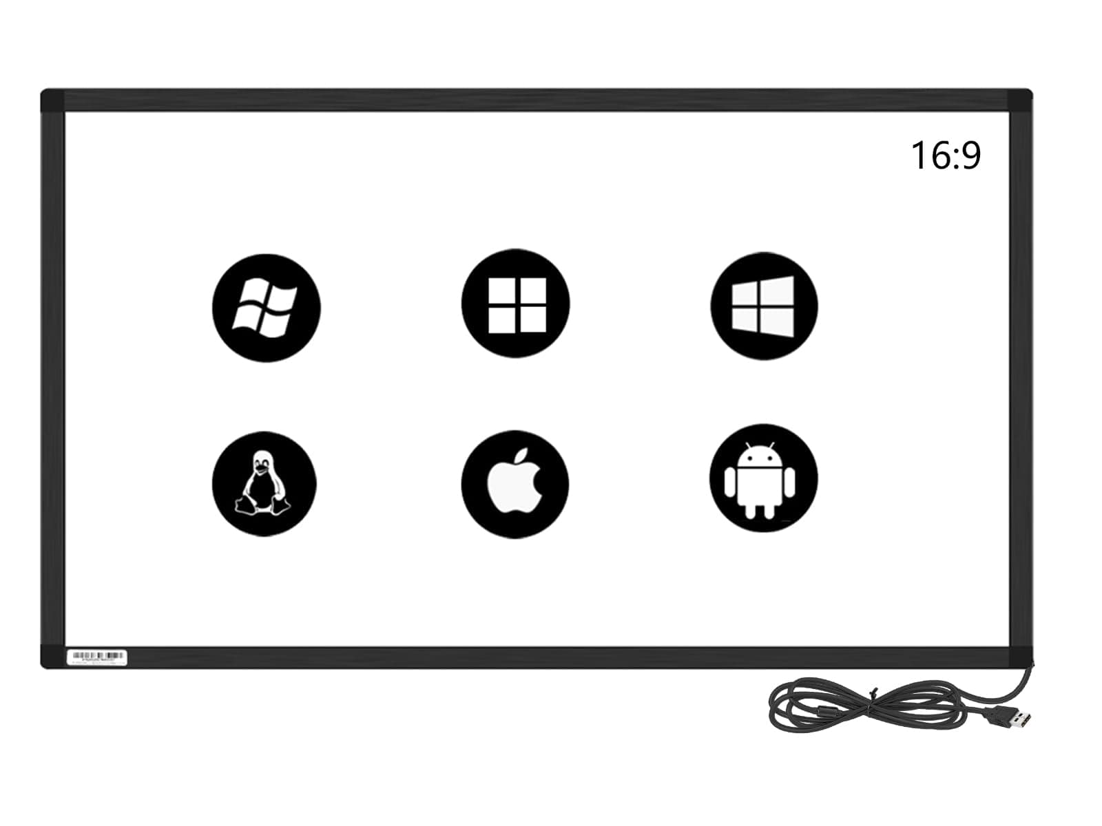GreenTouch 60 inch Infrared Touch Overlay 10 Points IR Touch Frame with USB Interface Free-Drive Plug and Play…