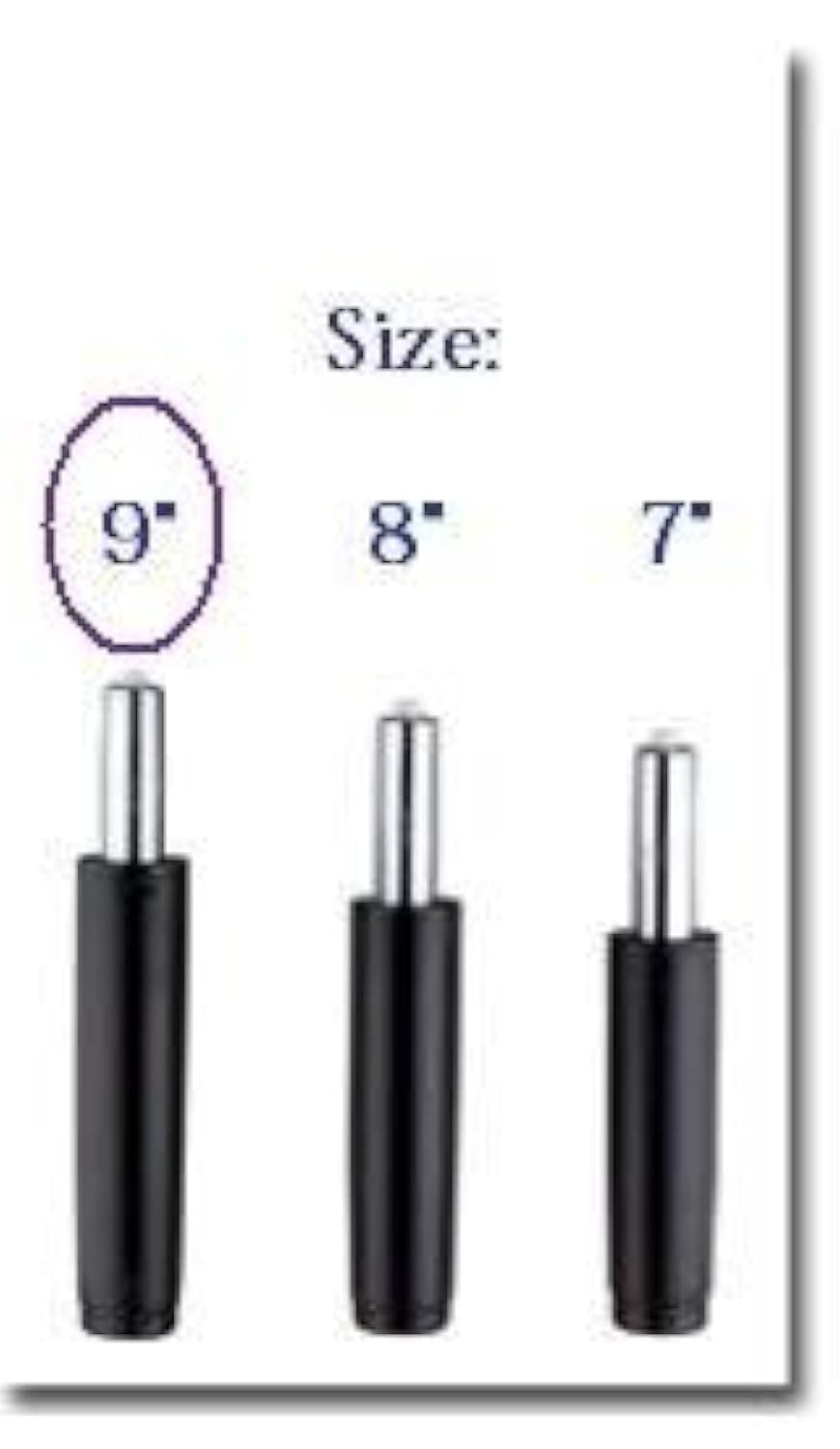 BiMi Heavy Duty Class 4 Replacement Black 9" Gas Lift for an Office Chair