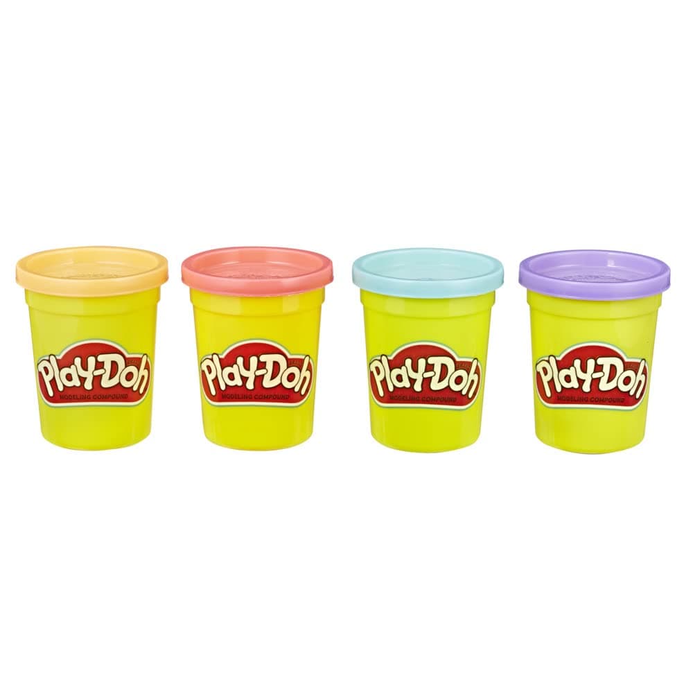 Play-Doh 4-Pack of Sweet Colors Modeling Compound for Kids 2 Years Old and Up, Play-Doh 4 oz Cans, Great For Arts And Crafts, Party Favors