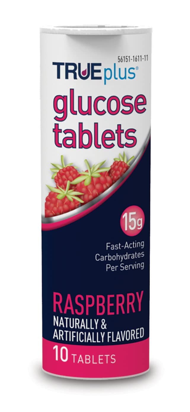 Glucose Tablets, Raspberry Flavor - 10ct Tube (1)