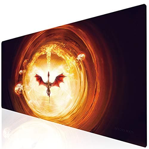 Imegny Extended Gaming Mouse Pad, Mouse Mat for High DPI Professional Gaming Quality (Type1 35.415.7Inch, huoniao020)