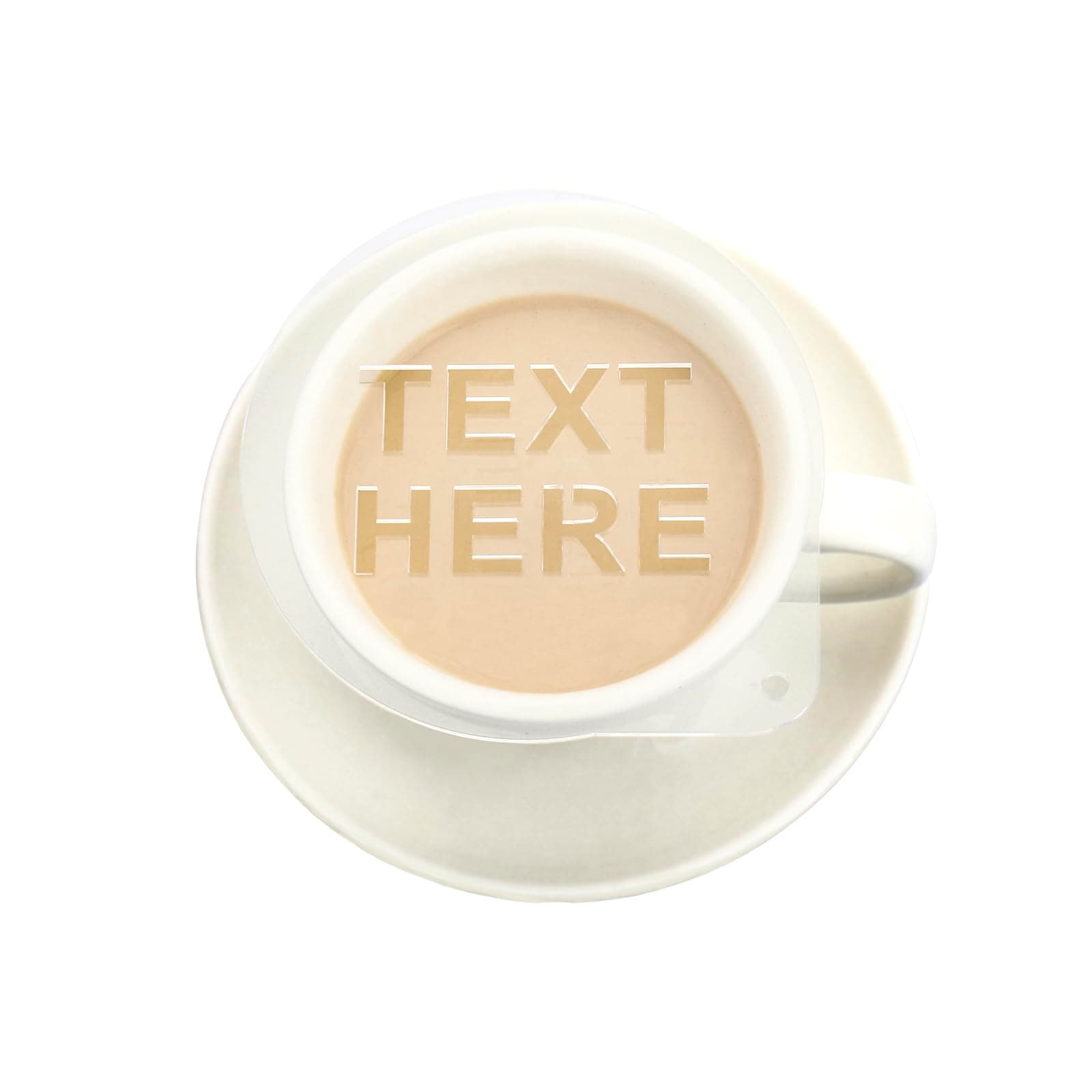 Personalized Custom Coffee Stencils Template with Text or Logo