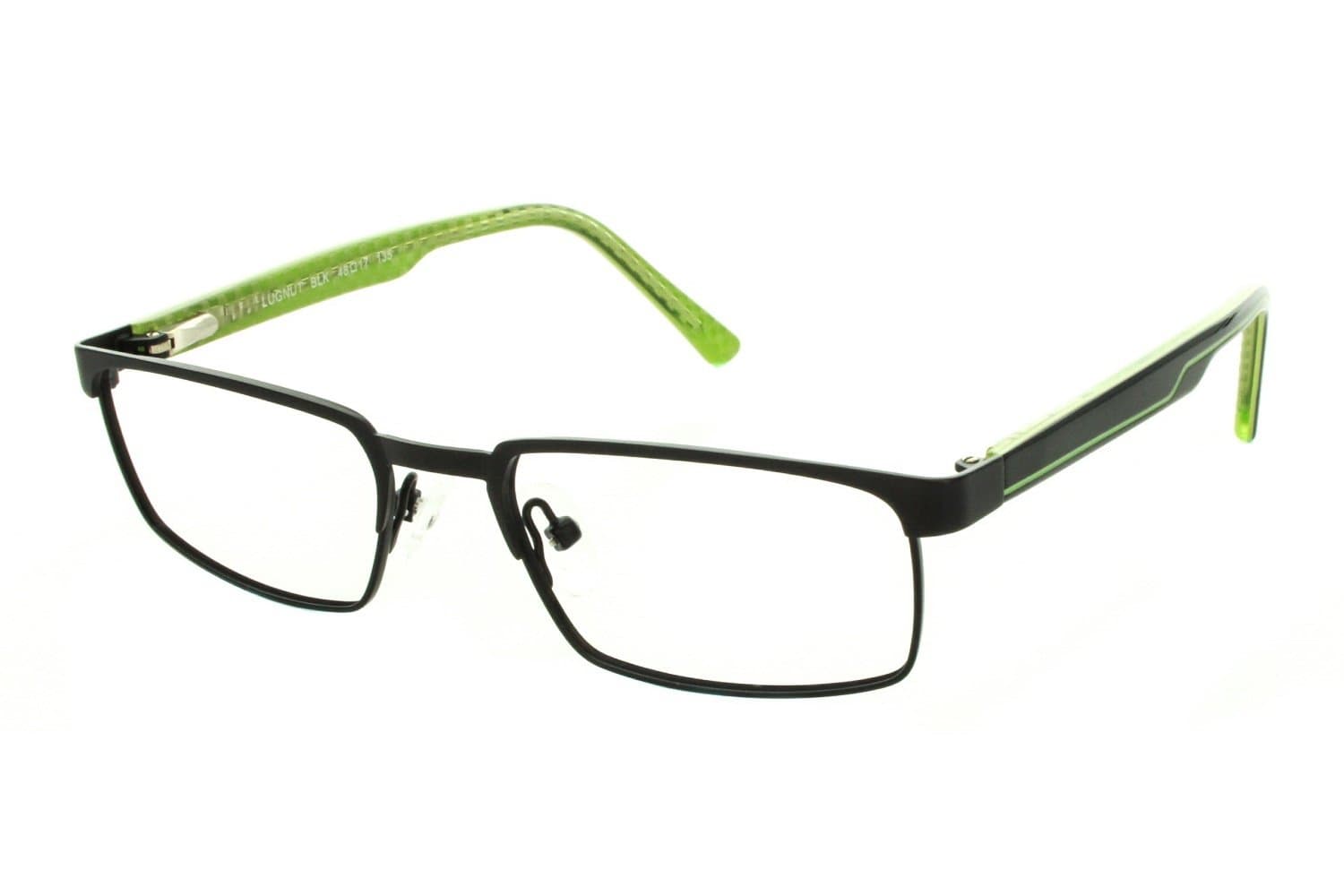 Cantera Children's Lugnut Eyeglass Frames Satin Black/Green