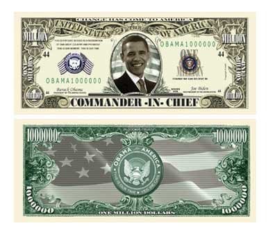 (5) Barack Obama Million Dollar Bill