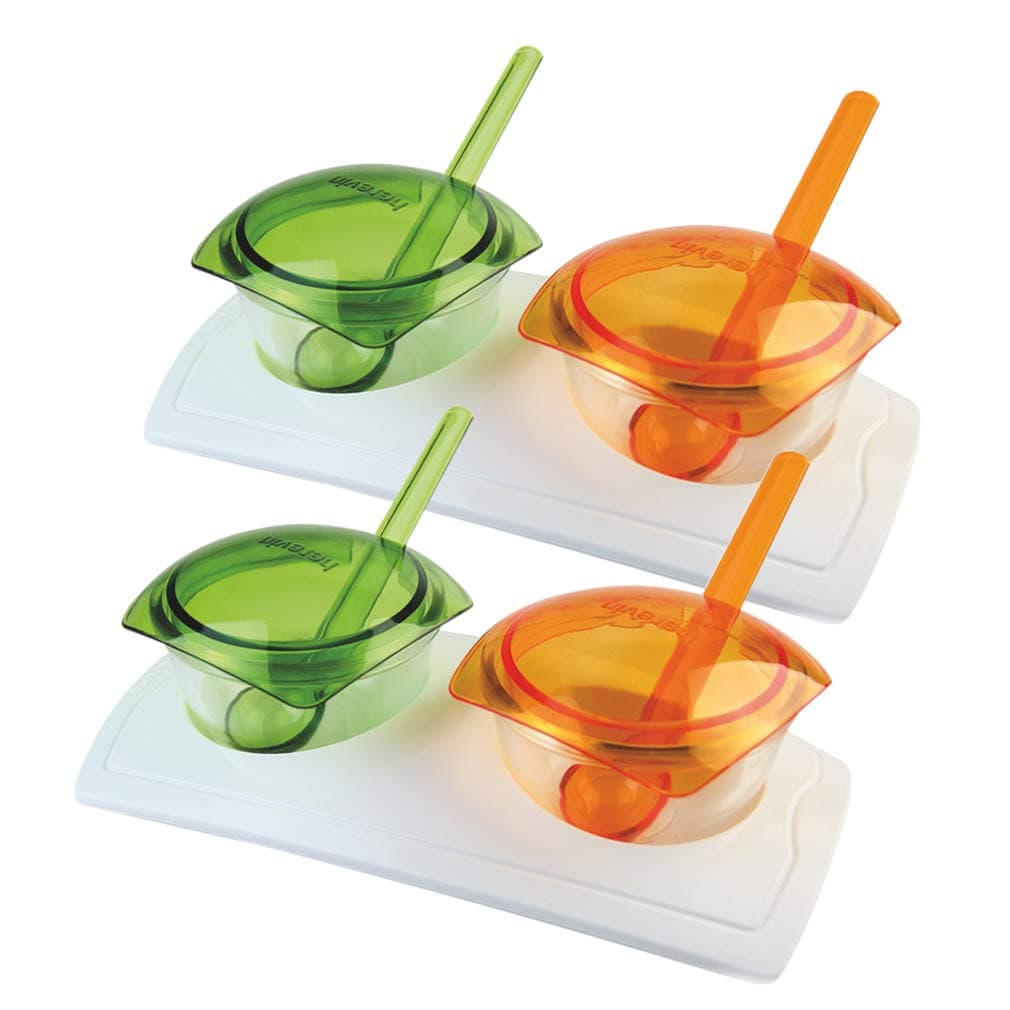 Herevin Imperia Snacks Serving Set with Spoon and Cover, 4-Pieces, Color may vary