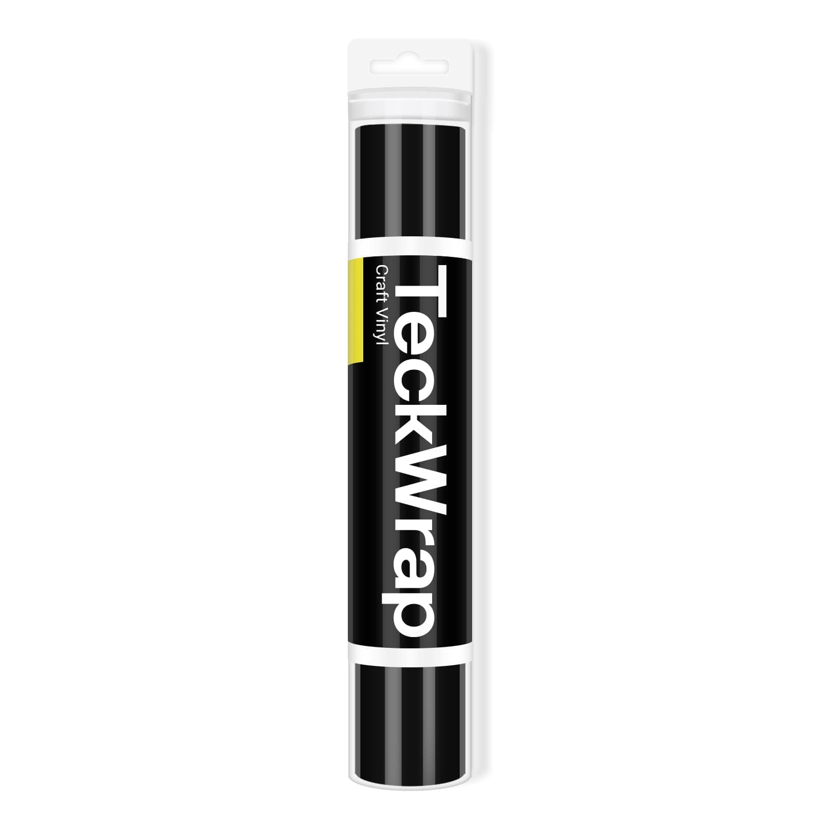 TECKWRAP 001 Black Permanent Vinyl Roll - 12" x 10ft (30.5cm x 305cm) Gloss Black Vinyl Wrap, Glossy Black Adhesive Vinyl for Decals, Signs & DIY Craft Projects