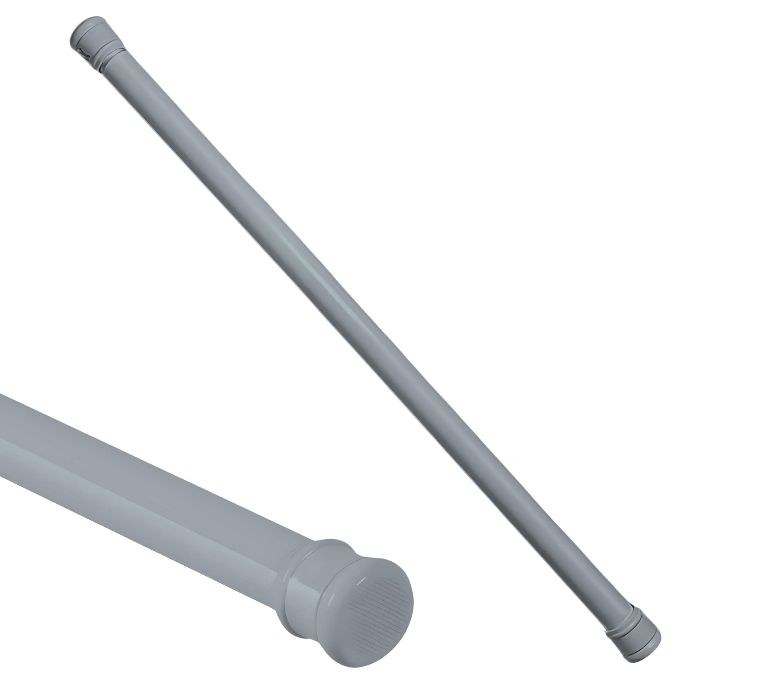 Shower Curtain Rod Extendable, Grey, Adjustable 110-190 cm, Rust-Resistant, Easy Install