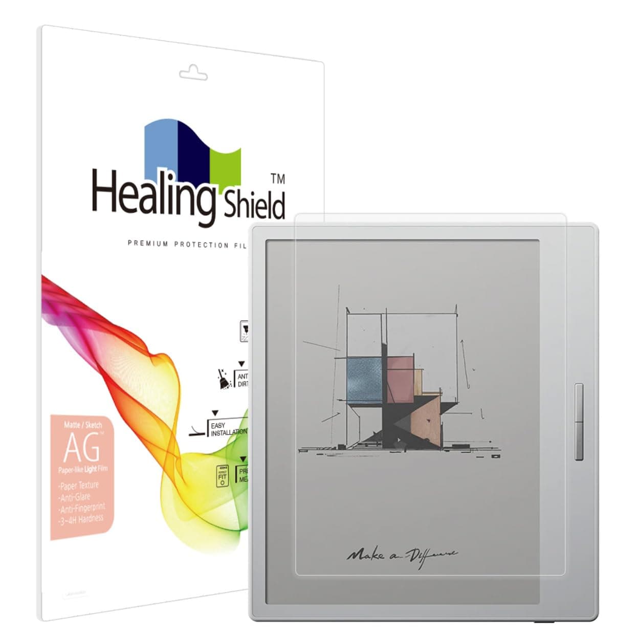 Screen Protector for Onyx Boox Go Color 7 White, Light Anti Glare Paper Texture Feeling Matte Film- AGPL GoColor7white