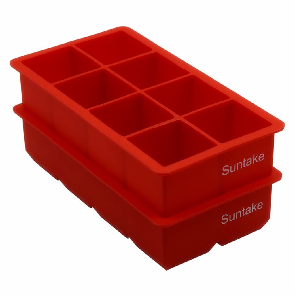 Silicone Egg Bites Molds Fits Instant Pot 5,6,8 qt Pressure Cooker, 7Cups Baby Food Storage Freezer Trays with Silicone Clip-On Lid (8 Cups, Red)