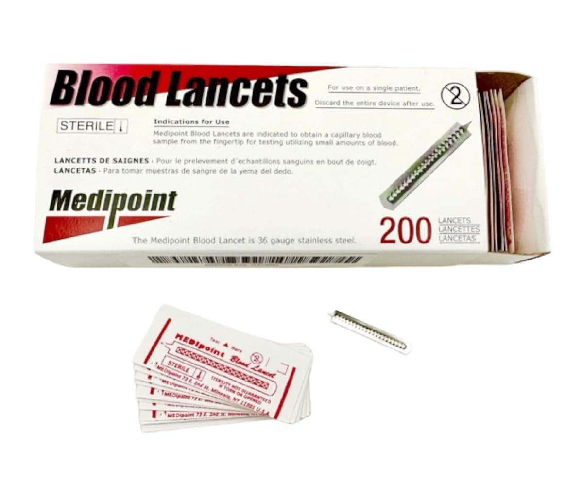 Stainless Steel Lancet, 200 Count