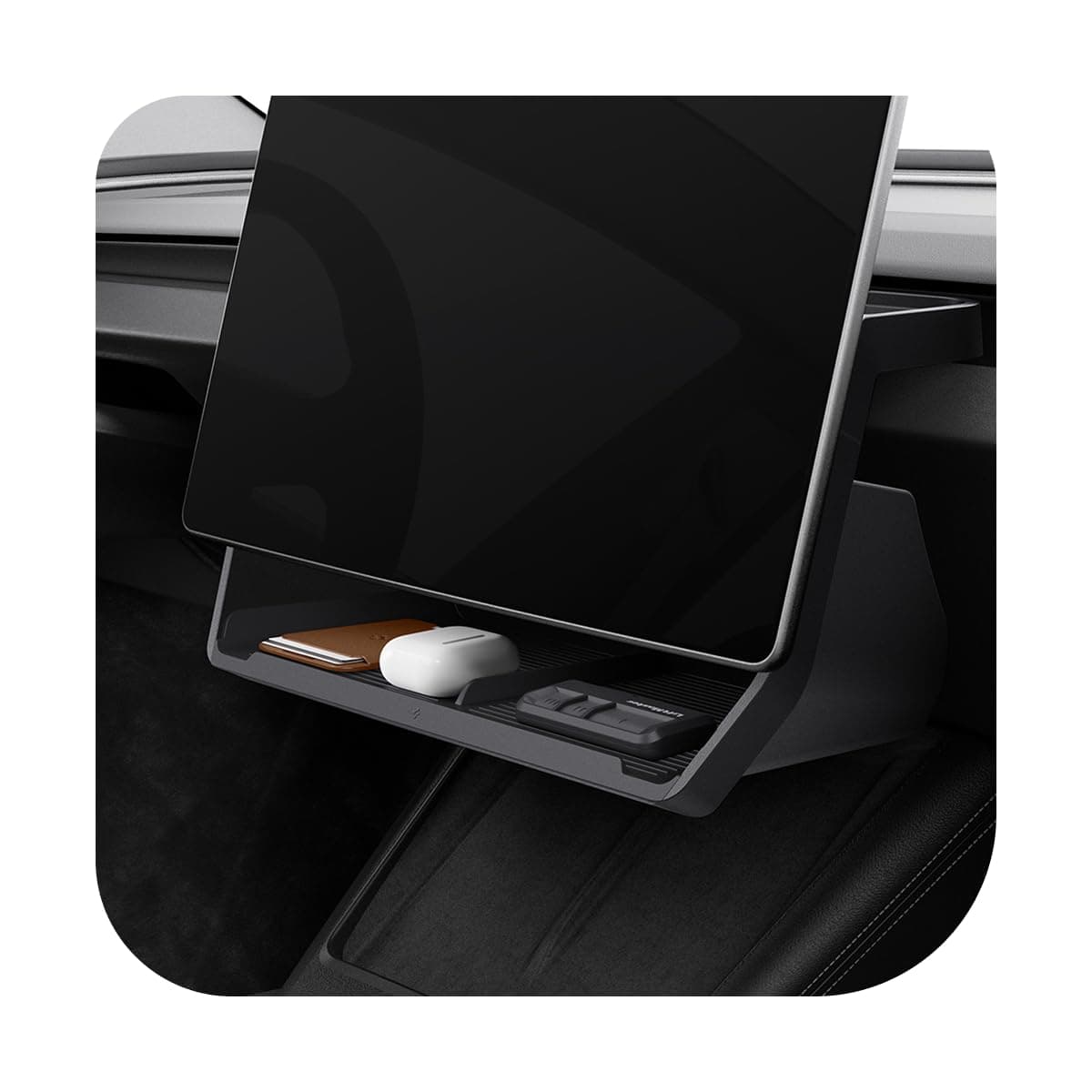Spigen Under Screen Storage Organizer for Tesla Model Y Juniper (2026/2025) and Tesla Model 3 Highland (2026/25/24) Standard, Premium & Performance Models