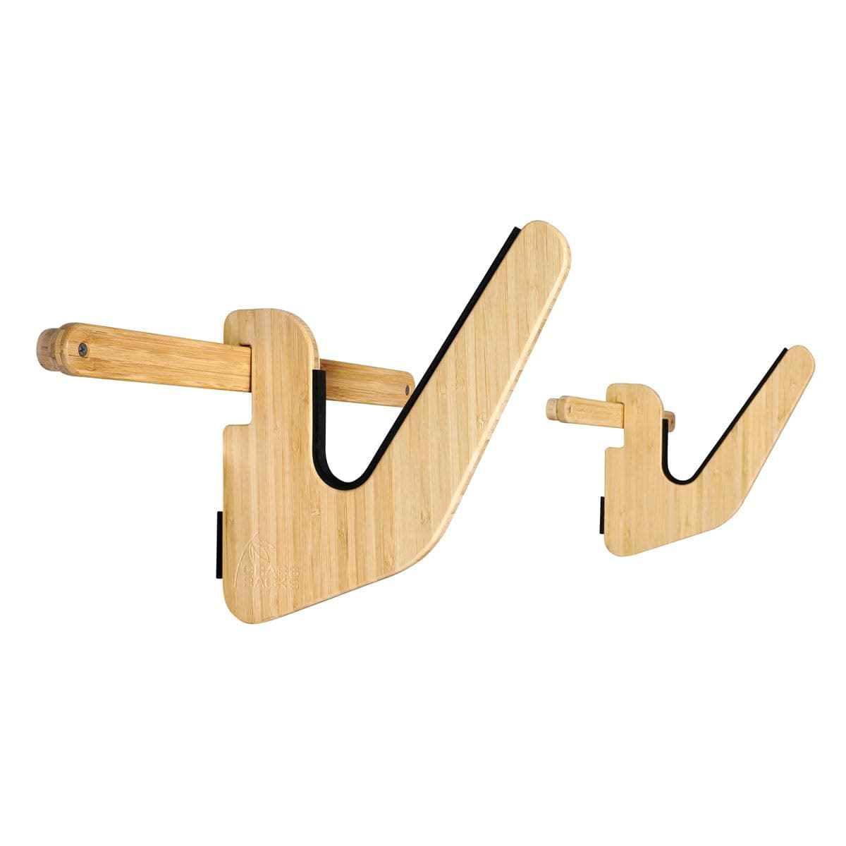 Grassracks Bamboo Surfboard Rack for 1 Board - Snowboard Mount or Surf Wall Rack Kaua'i Show-Off (1 Board, Bamboo)