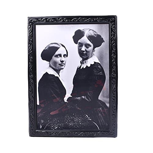 Kicode Halloween Horror 3D Ghost Frame Party Lenticular Morphing Home Wall Photo Picture Haunted Spooky Black