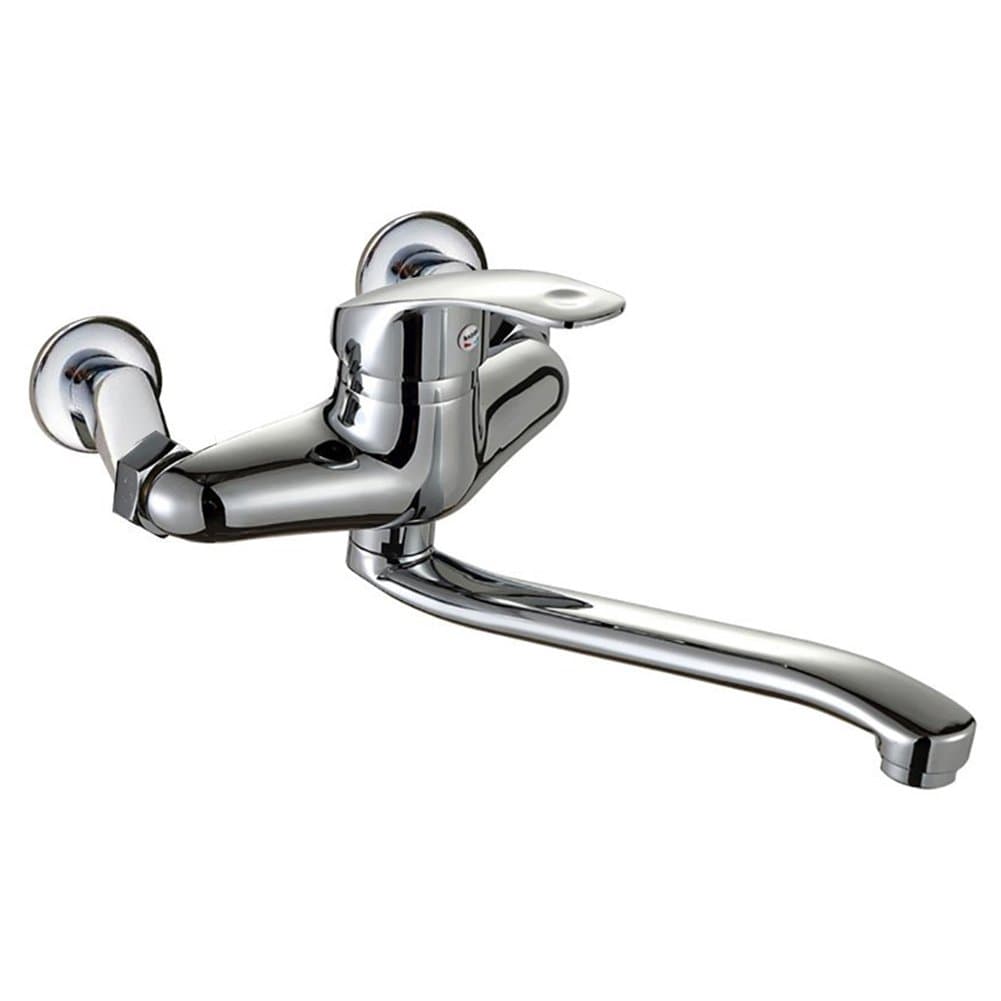 Wall Mount Kitchen Faucet, Rotatable Single Handle Faucet With 8.7 Inch Spout, Chrome Finsh …