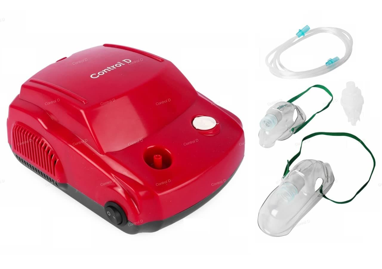 Control D Car Nebulizer with Complete Kit for Kids & Adults Nebulizer (Red)