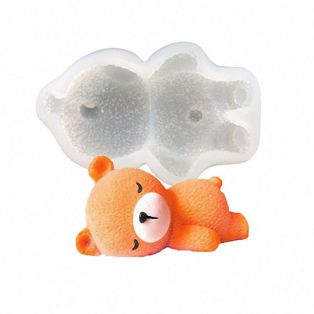 3D Sleeping Bear Silicone Soap & Cake Jello Mold