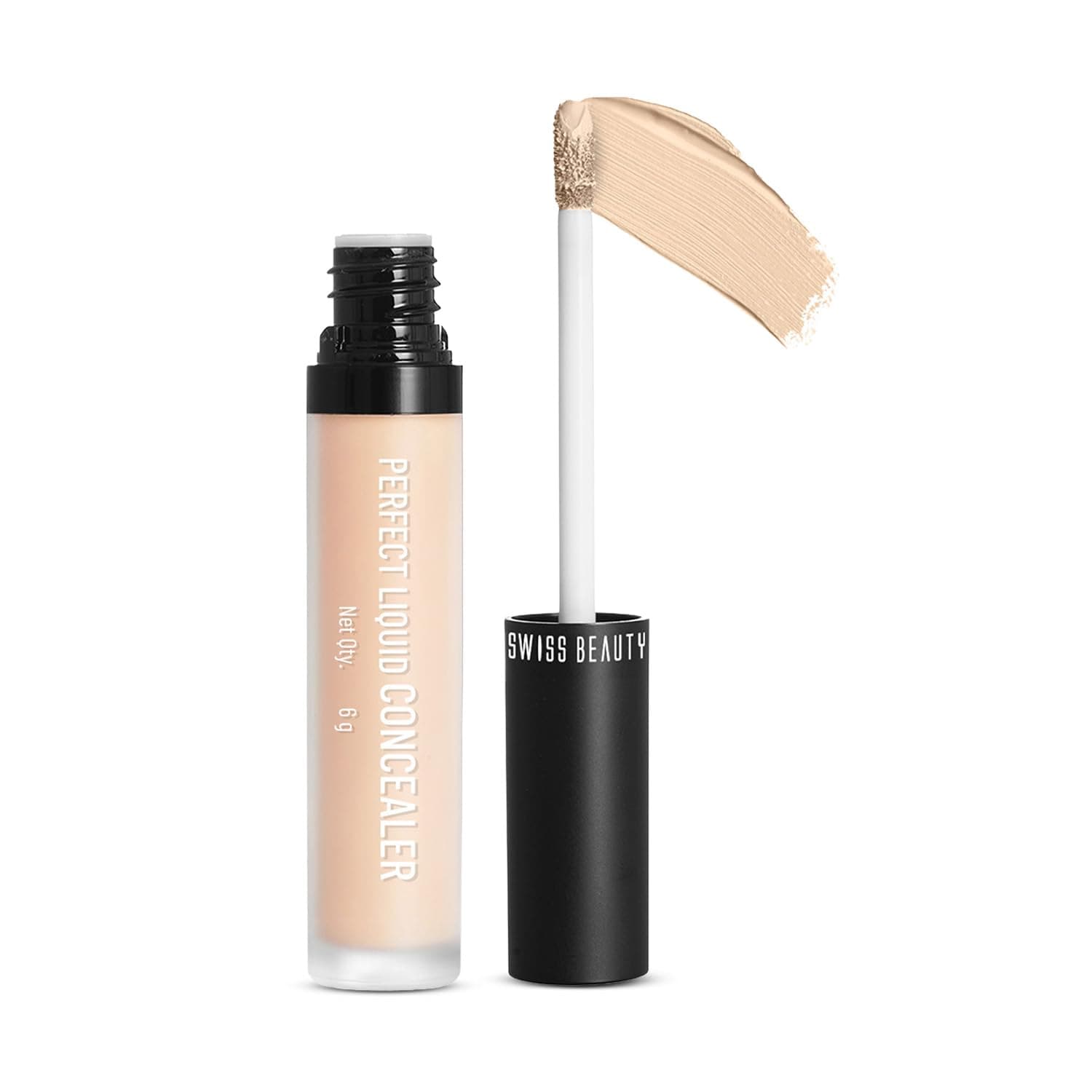 Swiss Beauty Perfect Liquid Light Weight Concealer With Full Coverage |Easily Blendable Concealer For Face Makeup With Matte Finish | Shade- Medium Beige, 6g