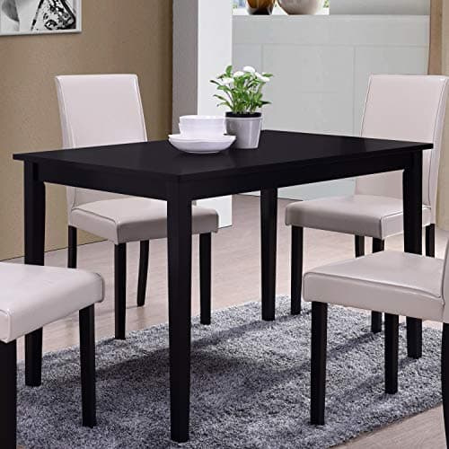 Best Master Furniture Melissa Transitional Dining Table Only Black