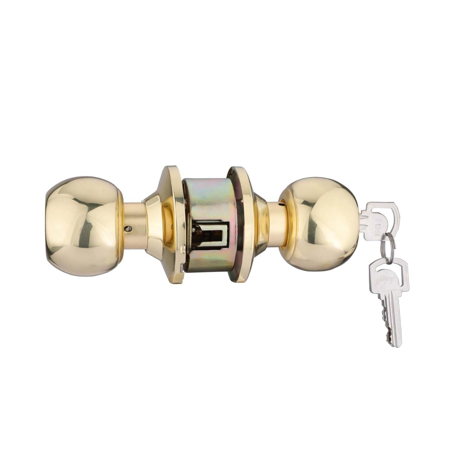 Locks 5807 Classic Brass Key Cylindrical Golden (Backset : 60mm,Pack of 1)