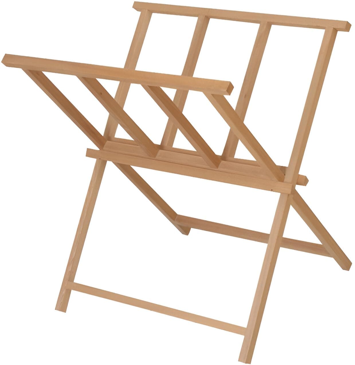 Quickdraw Beechwood Print Rack – Folding Wooden Artwork Storage & Display Stand – Browser & Canvas Drying Rack for Posters, Art Prints & Galleries – Ideal for Studios & Retail