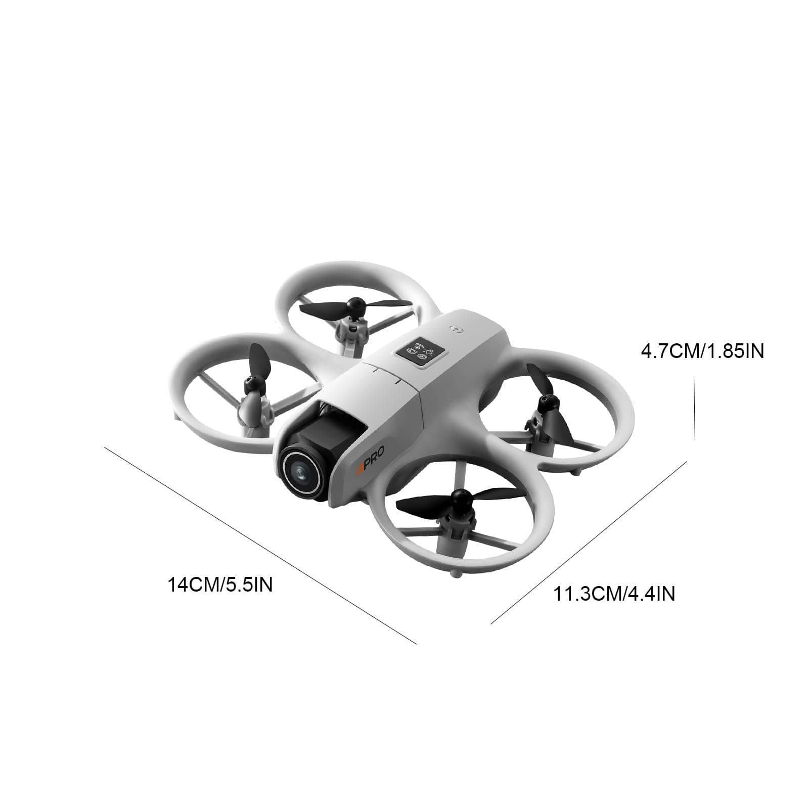 Mini Drone with Dual ESC Camera And Cool Light for Adults, Self Flying Drone that Follows You, 360° Flip, Gesture Photography/video recording, Stabilized Video