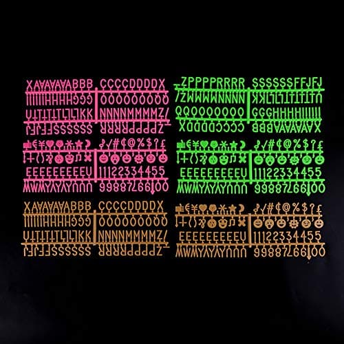 510 Pcs Letter Board Letters Characters Set for Changeable Felt Letter Boards, 3 Colors (Green, Yellow & Rose Red), 3/4 Letters, Including Numbers, Symbols for Sign Message Board