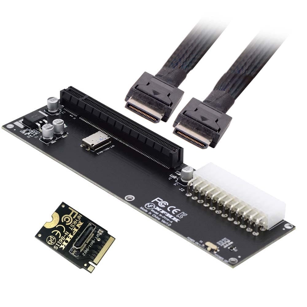 cablecc PCI-E 3.0 M.2 M-Key to Oculink SFF-8611 SFF-8612 Host Adapter for GPD Win Max2 External Graphics Card & SSD