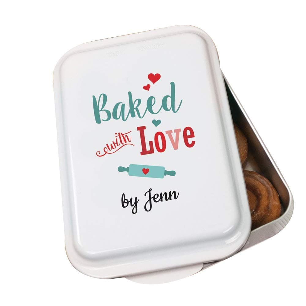 Personalized Baked With Love Cake Pan, Aluminium