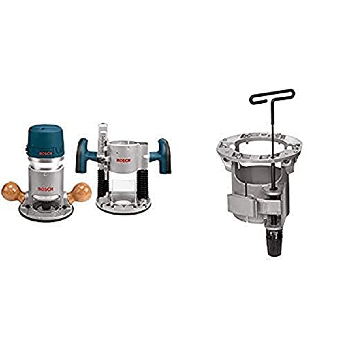 1617EVSPK Wood Router Tool Combo Kit with Bosch Under-Table Router Base with Above-Table Hex Key RA1165