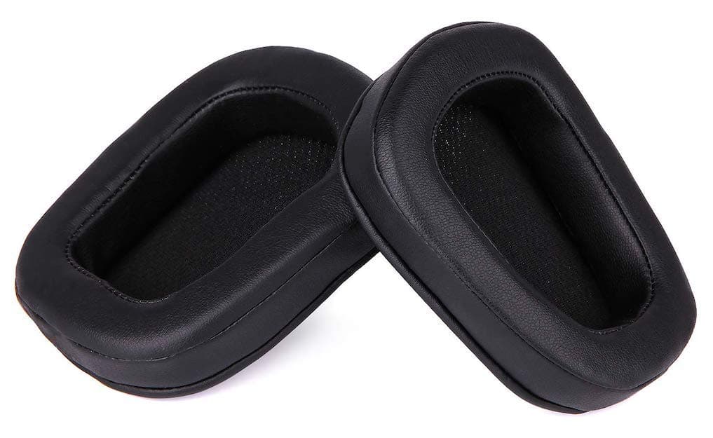 Premium Replacement ear pads compatible with Logitech G633 and G933 Artemis Spectrum gaming headphones (PU Leather - Black)