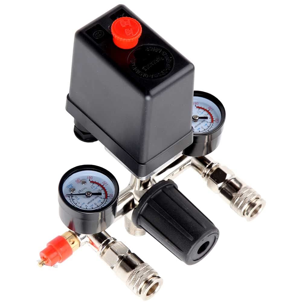 ALETO Air Compressor Pressure Control Switch with Valve Gauges Regulator